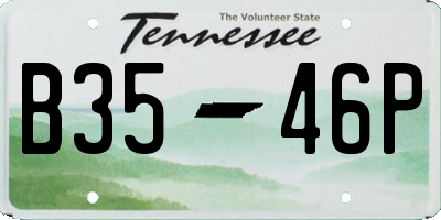 TN license plate B3546P