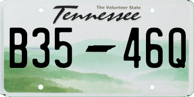 TN license plate B3546Q