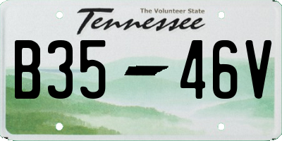 TN license plate B3546V