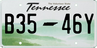 TN license plate B3546Y