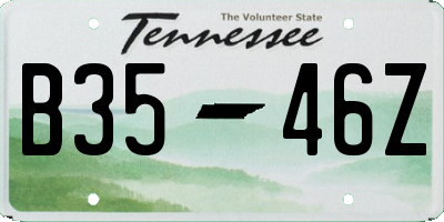 TN license plate B3546Z