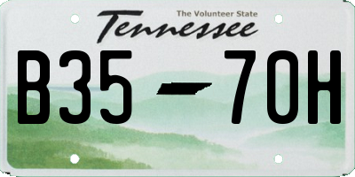 TN license plate B3570H