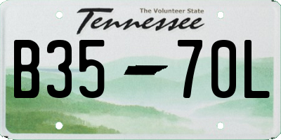 TN license plate B3570L