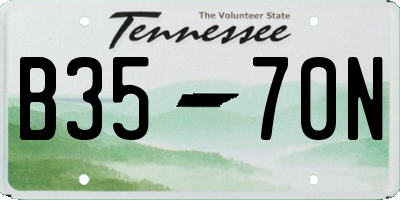 TN license plate B3570N