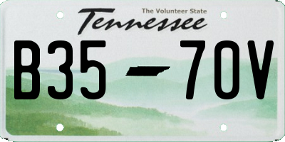 TN license plate B3570V