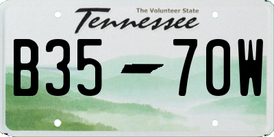 TN license plate B3570W