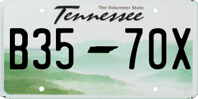 TN license plate B3570X