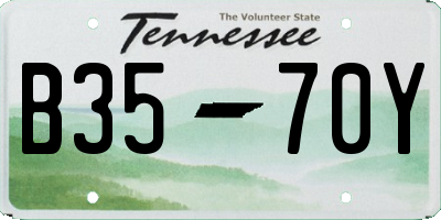 TN license plate B3570Y