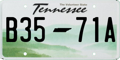 TN license plate B3571A