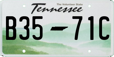 TN license plate B3571C