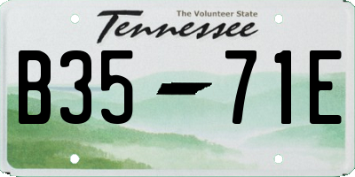 TN license plate B3571E