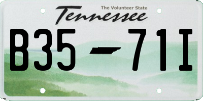 TN license plate B3571I