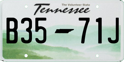 TN license plate B3571J