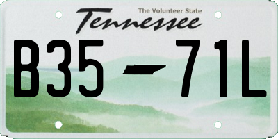 TN license plate B3571L