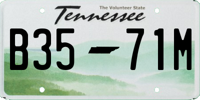 TN license plate B3571M