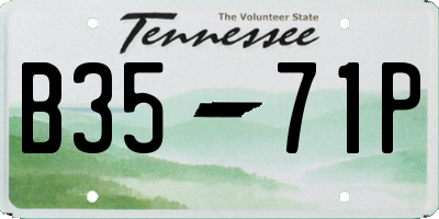 TN license plate B3571P