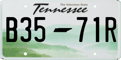 TN license plate B3571R