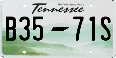 TN license plate B3571S
