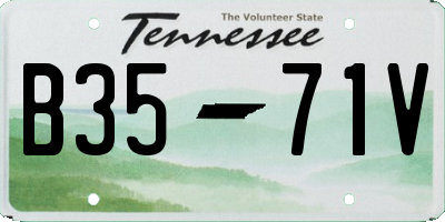 TN license plate B3571V