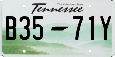 TN license plate B3571Y