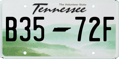 TN license plate B3572F