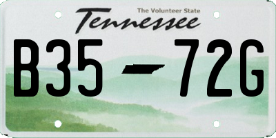 TN license plate B3572G