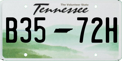 TN license plate B3572H