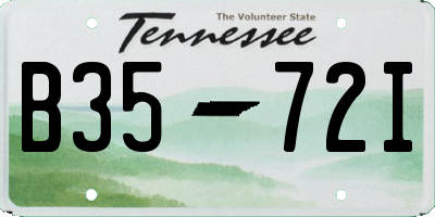 TN license plate B3572I
