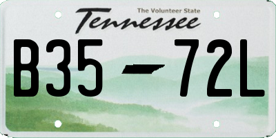 TN license plate B3572L