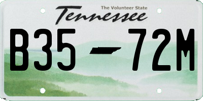 TN license plate B3572M