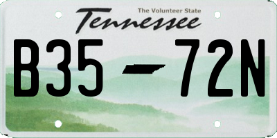 TN license plate B3572N