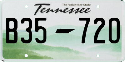 TN license plate B3572O