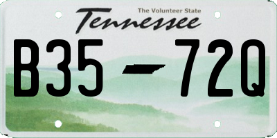TN license plate B3572Q