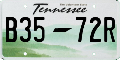 TN license plate B3572R