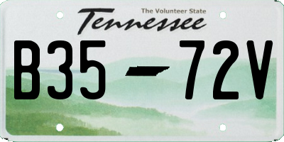 TN license plate B3572V