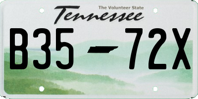 TN license plate B3572X