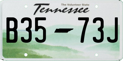 TN license plate B3573J
