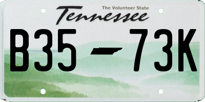TN license plate B3573K