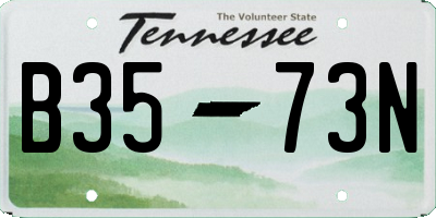 TN license plate B3573N