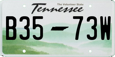 TN license plate B3573W