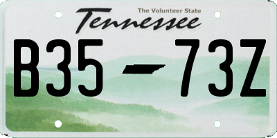 TN license plate B3573Z