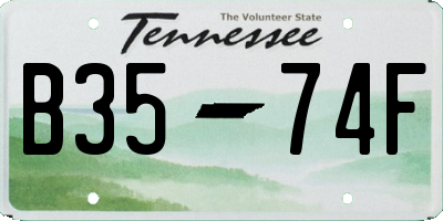 TN license plate B3574F