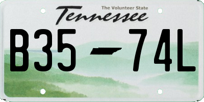 TN license plate B3574L