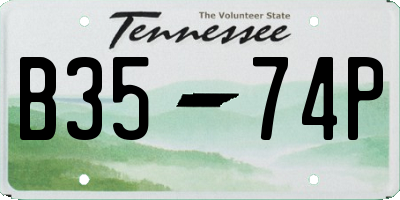 TN license plate B3574P