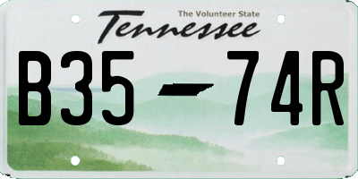 TN license plate B3574R