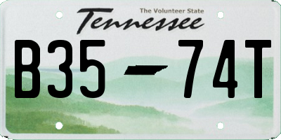 TN license plate B3574T