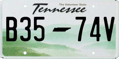 TN license plate B3574V