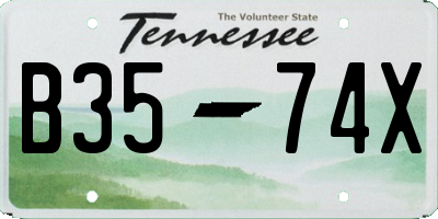 TN license plate B3574X
