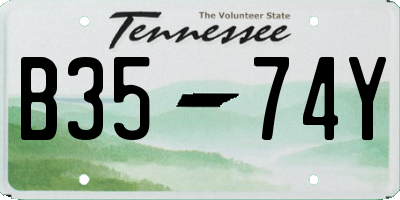 TN license plate B3574Y