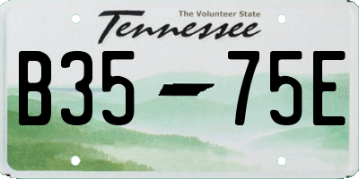 TN license plate B3575E
